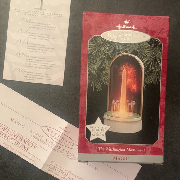 1998 The Washington Monument Magic Light & Sound New in Box Hallmark - Picture 3 of 7